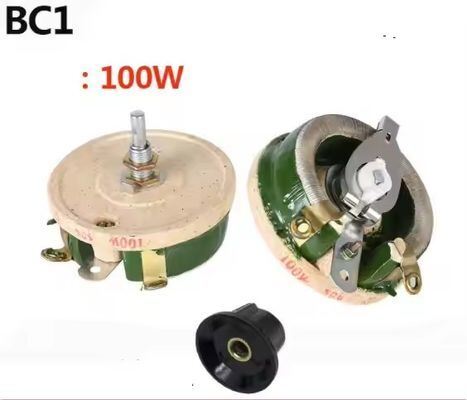 품질 BC1 고전력 슬라이딩 가변저항기 도자기 디스크 조정 가능한 저항기 25W 50W 100W 500W 공장