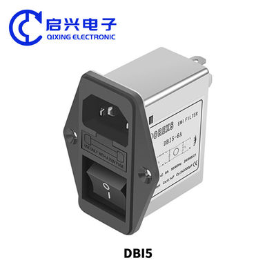 DBI5 IEC 소켓 전력 필터와 피지 및 스위치 1A-10A EMI 라인 필터