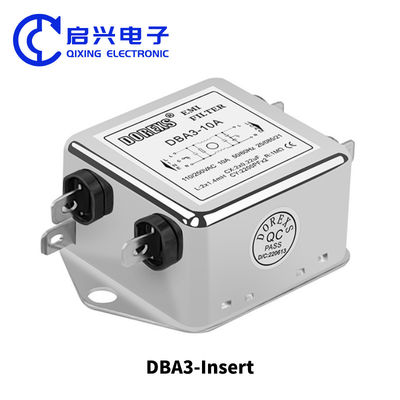 DBA3 삽입 EMI 필터 220V 1A 3A 6A 단일 단계 유니버설 시리즈 전력 필터