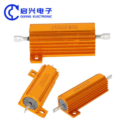 고전압 전원 캔버스 로드 저항 12V 50W 200 오hm RX24 금 알루미늄 하우스 저항