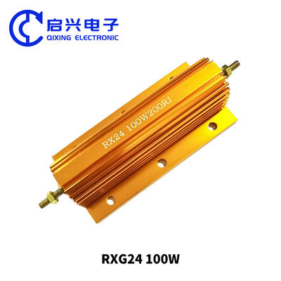 RX24 RXG24 와이어 상처 저항 100W 200RJ 금 알루미늄 껍질