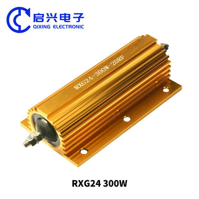 RX24 고전력 와이어 와운드 레지스터 RXG24 300w 20 오hm 금 알루미늄 케이스 열 분산 레지스터
