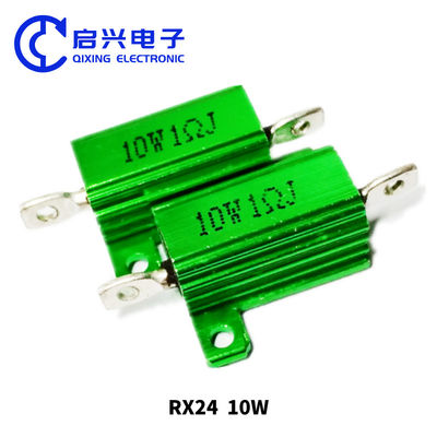 RX24 녹색 알루미늄 케이스 와이어 와이드 레지스터 LED 디코딩 전력 레지스터 10w