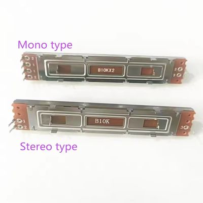 B10k 모노 싱글 채널 128mm 길이 100mm 여행 슬라이드 포텐티오미터