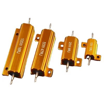 RX24 골드 알루미늄 호스 와이어 와이어 10W 25W 50W 100W 200W 관용 5% 저항 저항 100 오름