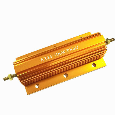 RX24 100W 골드 알루미늄 하우즈 와이어 와이드 전력 저항 전력 저항 동적 제동 저항