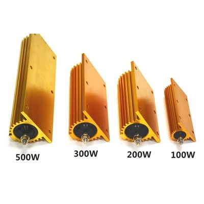 RX24 금 알루미늄 케이스 저항기 고전력 25W 50W 100W 200W 300W 자동차 전류 제한 부하 요소