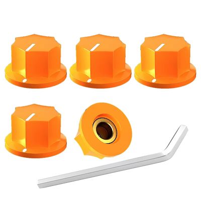 MXR 스타일 플루트 버튼 기타 페달 버튼 Knurled 샤프트 6.35MM 샤프트 홀 지름 포텐티오미터 O.D.20MM 전자 액세스