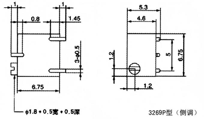 BONENS 3269W SMD 변수 저항 3269X 트림 포텐티오미터 3269P 500 OHM 0.25W 15