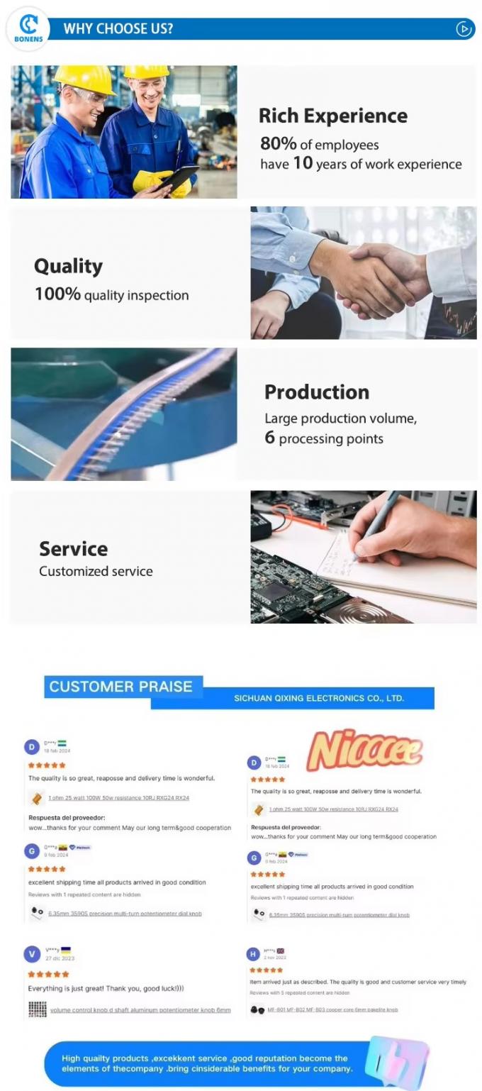 BONENS 3269W SMD 변수 저항 3269X 트림 포텐티오미터 3269P 500 OHM 0.25W 19