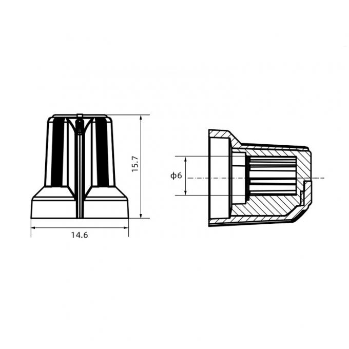 AG1 D 샤프트 15X16mm 플라스틱 포텐티오미터 단추 다양한 종류 전자 액세서리 6