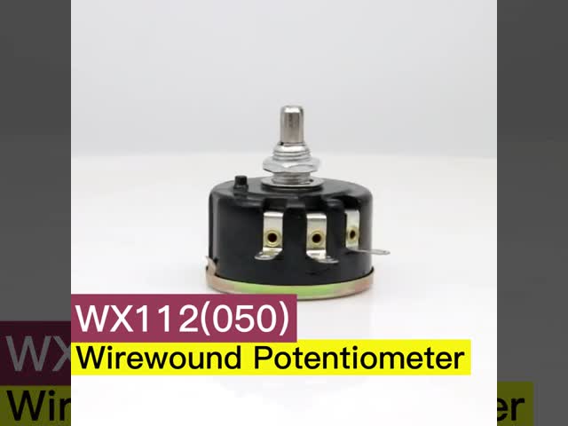 WX112 WX050 5W 단일 회전 와이어 상처 포텐티오미터 조절 저항 100R 330R 470R