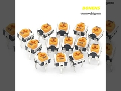 RM063 노란색 단회전 탄소 필름 트림머 포텐시오미터 500오hm 1k 5K 50K